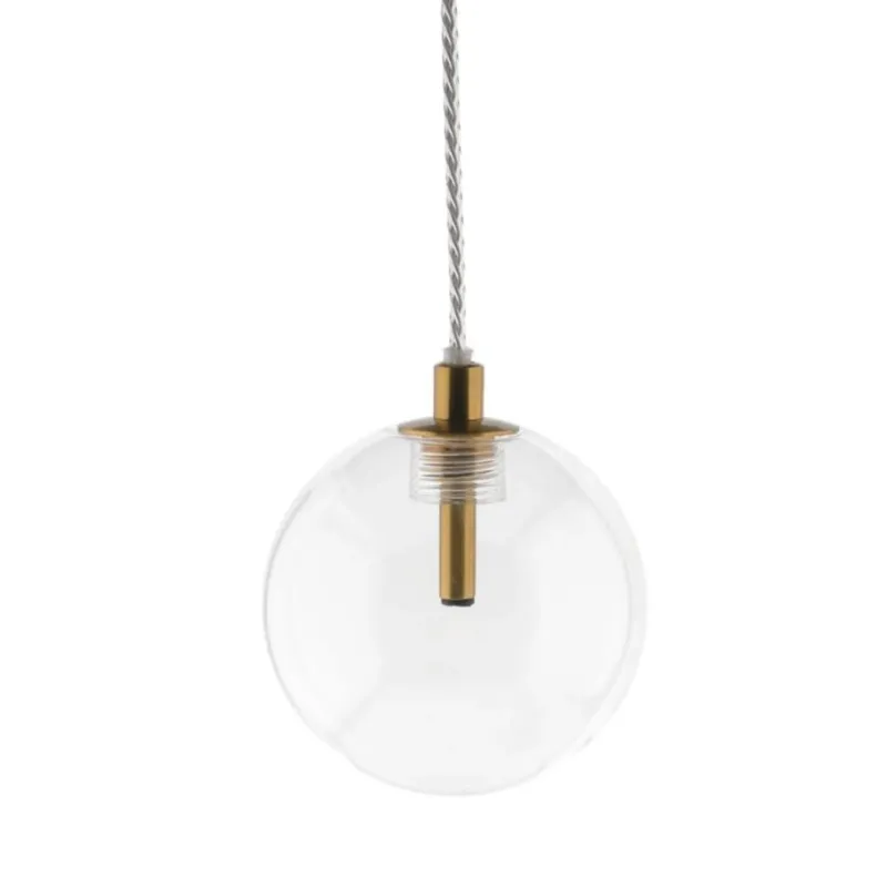 Lampa wisząca designerska Globo ABIGALI-GLOBO-HD80309-G4 Abigali NDxG4 Szkło Transparentny, Złoty Bezpieczne zakupy