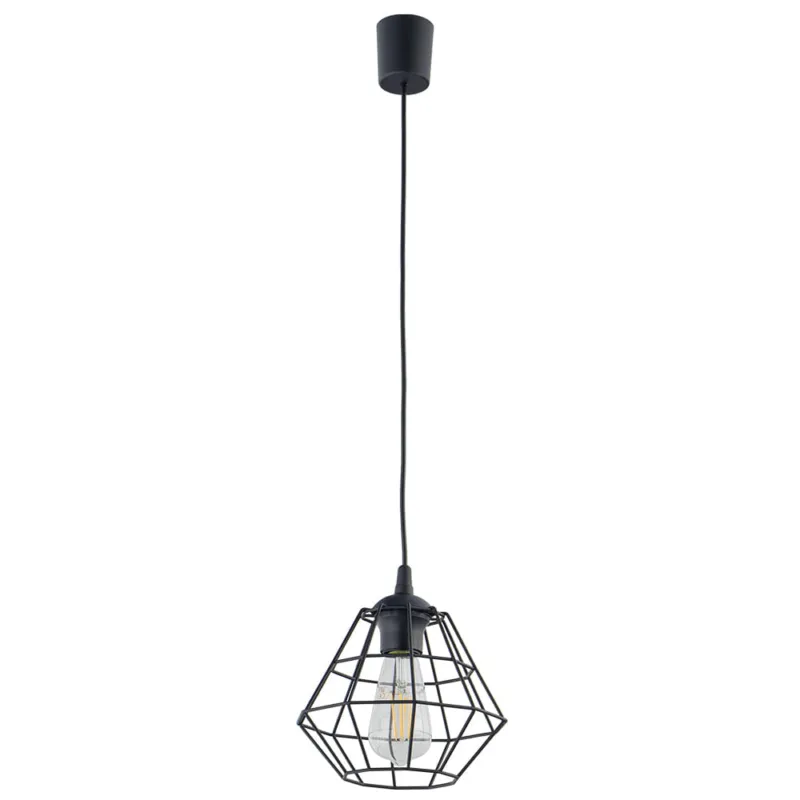 Hit sprzedaży Lampa wisząca DIAMOND 6207 TK Lighting 1xE27 15W Metal Czarny