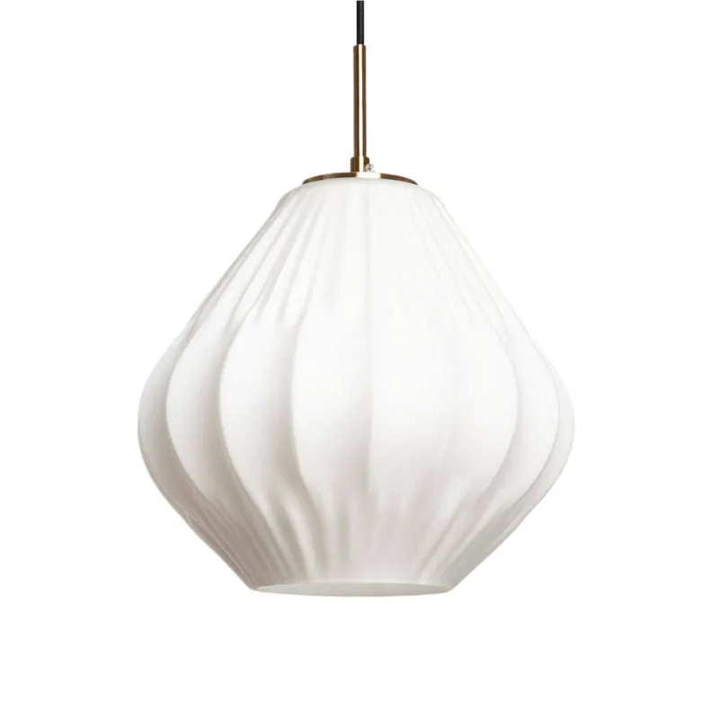 Łatwy zwrot Lampa wisząca Dizzaro ABR-LWSM-DIZZ Abruzzo 1xE27 40W Metal, szkło Biały
