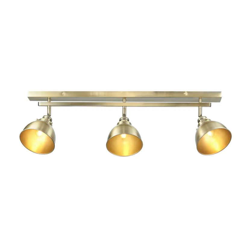 Lampa sufitowa Spot Wyatt Endon 3x7W E14 Stal Mosiądz Ostatnie sztuki
