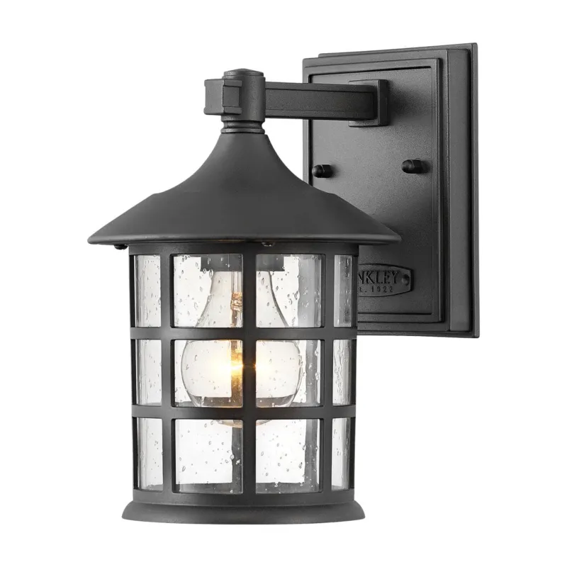 Cena promocyjna Mała latarnia naścienna Freeport HK-FREEPORT2-S-TBK Elstead Lighting 1x40 W E27 Teksturowana czerń