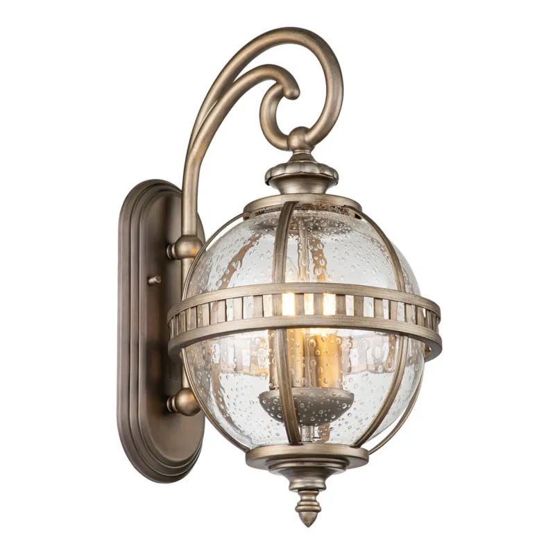Tani Mała latarnia naścienna Halleron KL-HALLERON-2S-BU Elstead Lighting 2x40 W E14 Oksydowany brąz