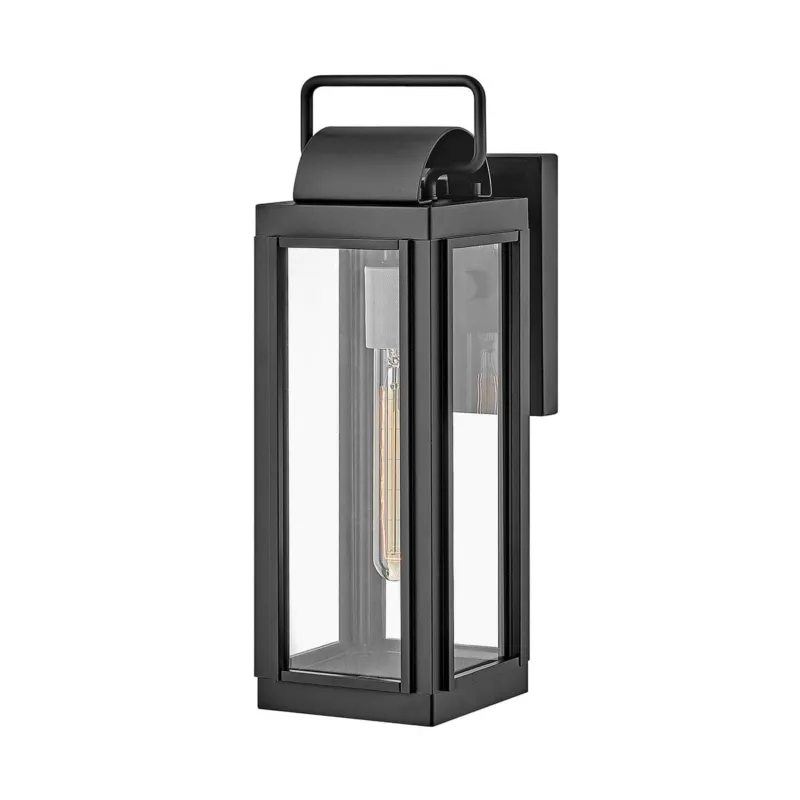 Wyjątkowa oferta Mała latarnia naścienna Sag Harbor HK-SAG-HARBOR-S-BK Elstead Lighting 1x60 W E27 Czarny