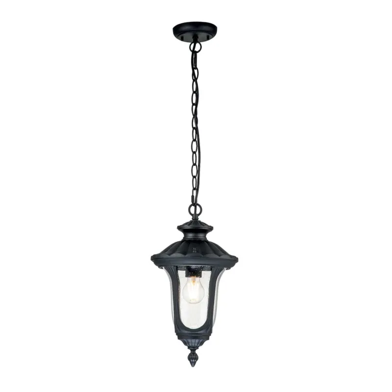 Zamów teraz Mała latarnia wisząca Chicago CC8-S-BK Elstead Lighting 1x60 W E27 Teksturowana czerń
