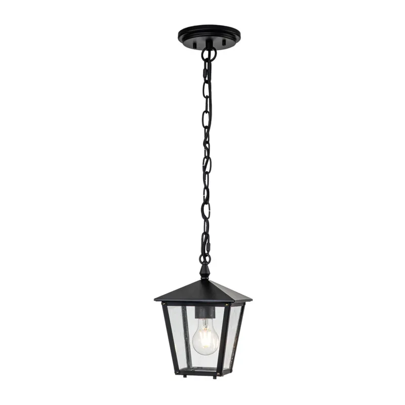 Dodaj do koszyka Mała latarnia wisząca Huntersfield HK-HUNTERSFIELD8-S-BK Elstead Lighting 1x60 W E27 Czarny