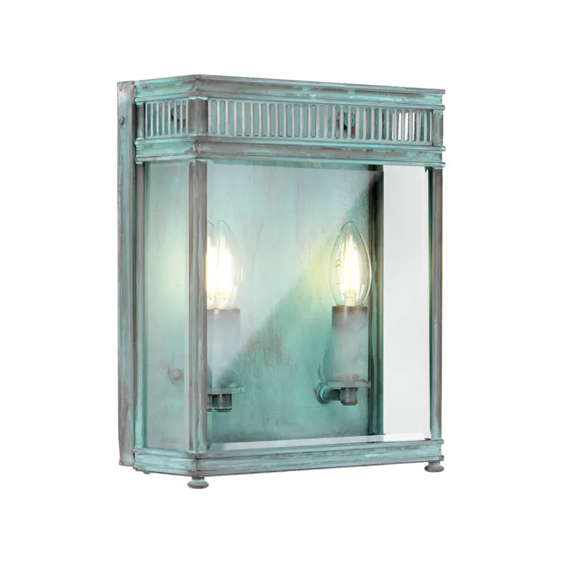 Wyjątkowa oferta Średnia latarnia naścienna Holborn HL7-M-VDG Elstead Lighting 2x40 W E14 Grynszpan