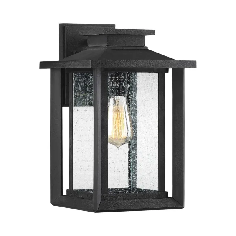 Nie przegap Średnia latarnia naścienna Wakefield QZ-WAKEFIELD-M-TBK Elstead Lighting 1x60 W E27 Czarny