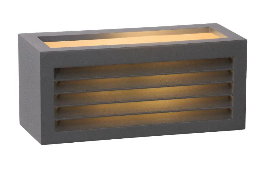 Lampa ścienna Nowoczesny kinkiet zewnętrzny Lucide Dimo 27853/01/30 IP54 1xE27 Aluminium Szary Szybka dostawa