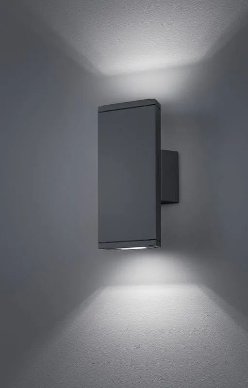 Lampa ścienna Kinkiet zewnętrzny LED Trio Colorado 228460242 IP54 2xLED Aluminium Szary Bezpieczna płatność