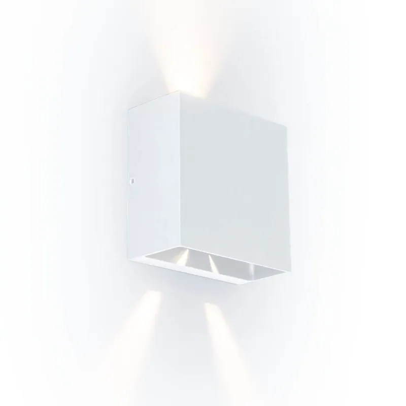 Wyjątkowa oferta Lampa elewacyjna Lutec Gemini Beam 5104003032 IP54 1xLED Aluminium Biały