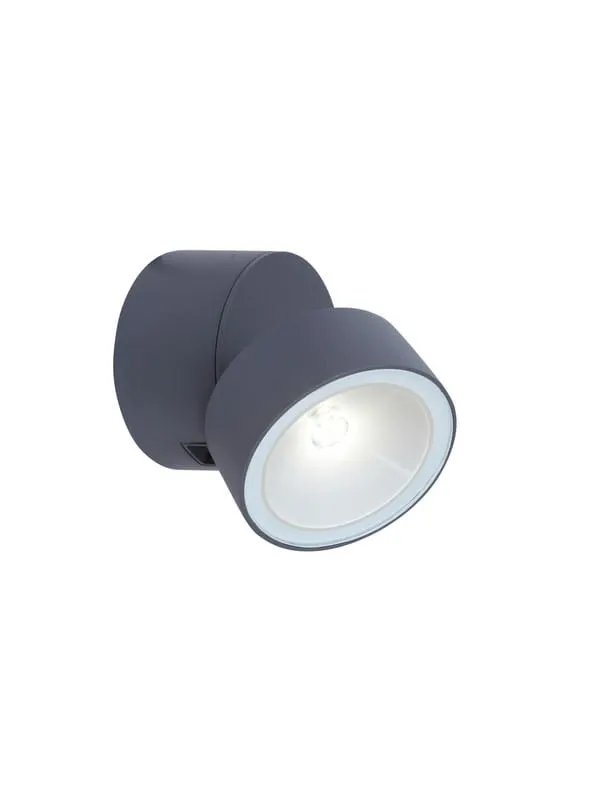 Lampa ścienna Kinkiet zewnętrzny LED Lutec Trumpet 5626101125 IP54 1xLED Aluminium Szary Promocja