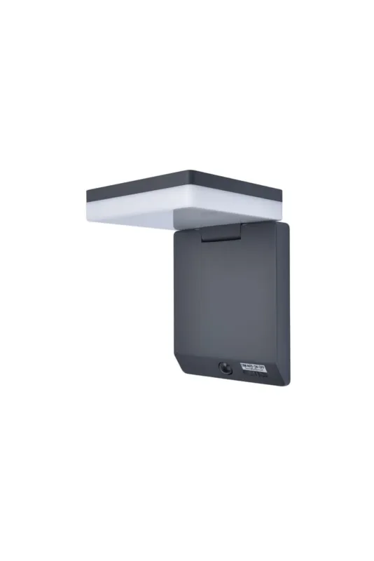 Lampa ścienna Kinkiet zewnętrzny z czujnikiem Lutec Moze Solar 6943101012 IP44 1xLED Aluminium Czarny Łatwy zwrot