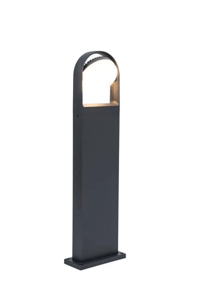 Niska cena Słupek oświetleniowy Lutec Fele 7196301118 IP54 1xLED Aluminium Szary