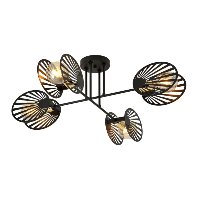 Lampa sufitowa Emibig Talia 4 czarna 4×E27 Szybka wysyłka