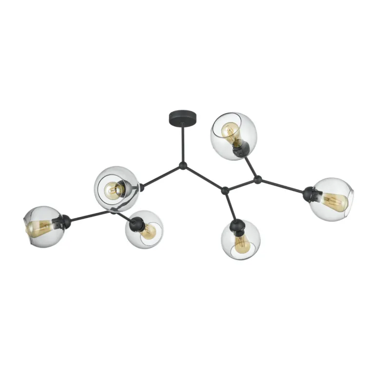 Lampa sufitowa Fairy Czarny 6x E27 - TK Lighting Bezpieczne zakupy
