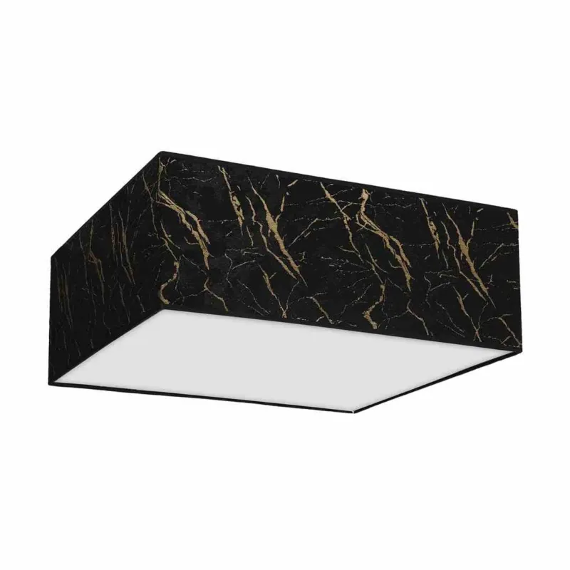 Bezpieczna płatność Lampa Sufitowa Senso Black/Gold Kwadrat 3Xe27 Milagro