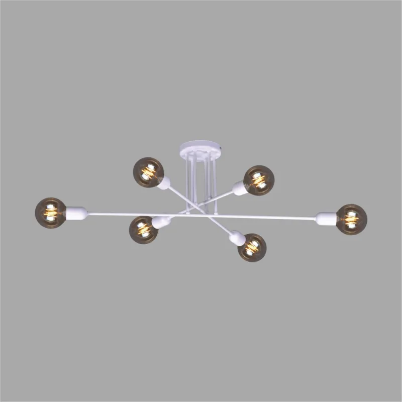 Wyjątkowa oferta Lampa sufitowa SITYA WHITE K-4393 Biały 6 źr., E27, 15W LED - Kaja