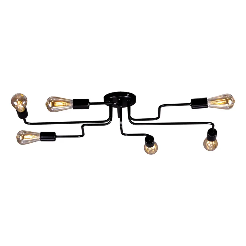 Lampa sufitowa SKADI K-3890 Czarny 6 źr., E27, 15W LED - Kaja Darmowy zwrot