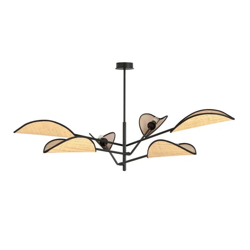 Lampa sufitowa Vene czarny / klosz brązowy 6x E14 - Emibig Bezpieczne zakupy