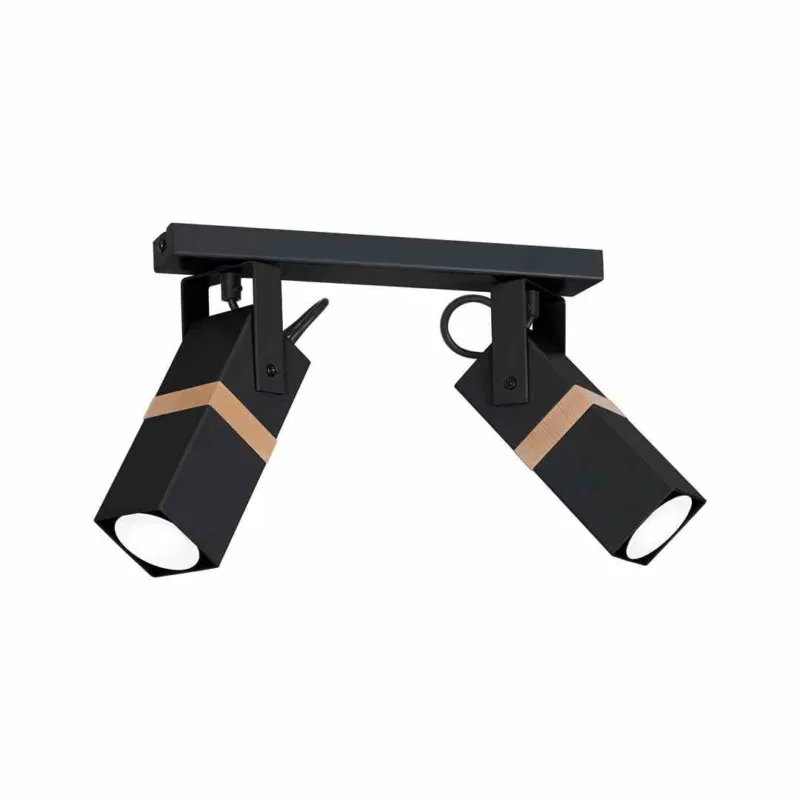 Cena promocyjna Lampa Sufitowa Vidar Black 2Xgu10 Milagro