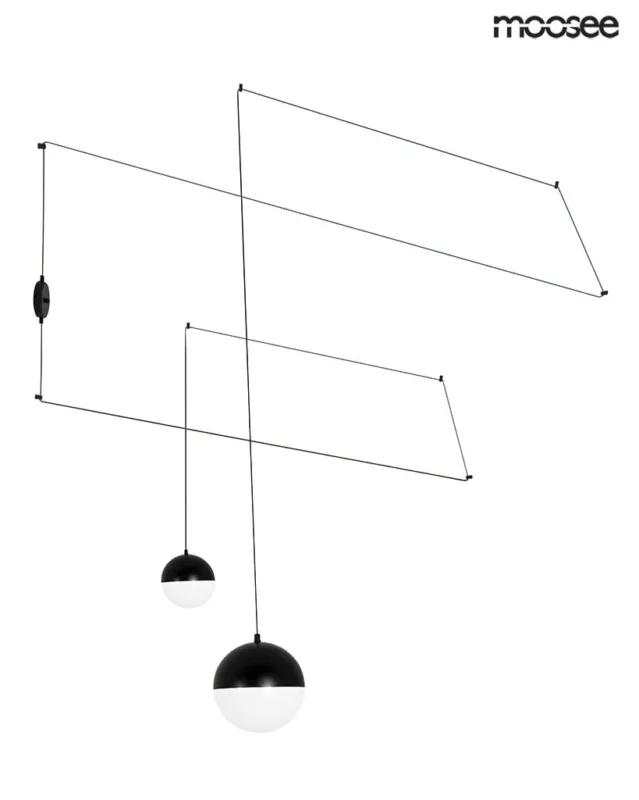 Wysoka jakość Lampa ścienna BOWL DUO czarna – Moosee