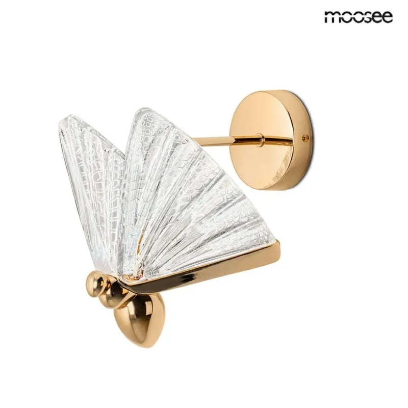 Lampa ścienna BUTTERFLY M złota – Moosee Oferta limitowana