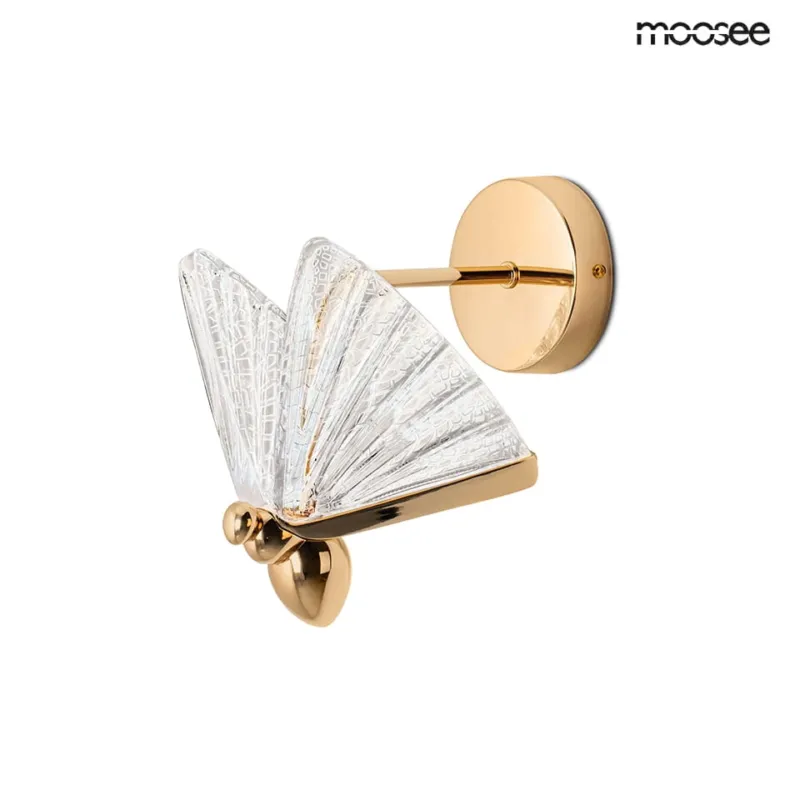 Lampa ścienna BUTTERFLY S złota – Moosee Zniżka