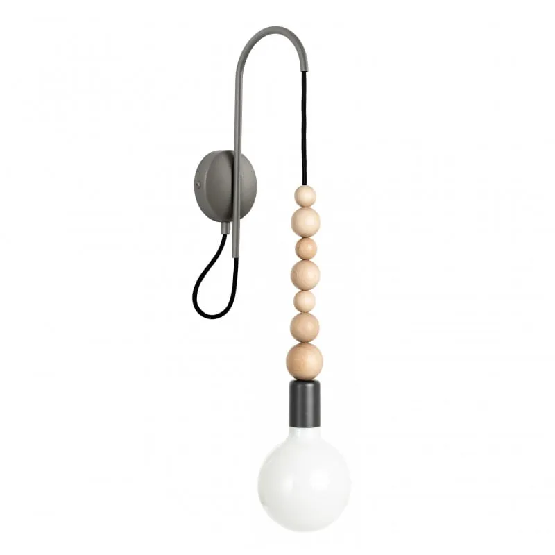 Lampa ścienna Loft Sfarer ciemnoszary strukturalny kinkiet - Kolorowe Kable Szybka wysyłka