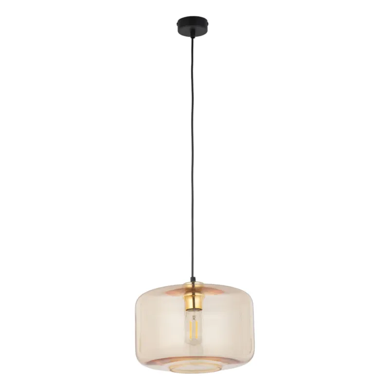 Lampa wisząca Alma Czarny, Złoty 1x E27 - TK Lighting Ostatnia szansa