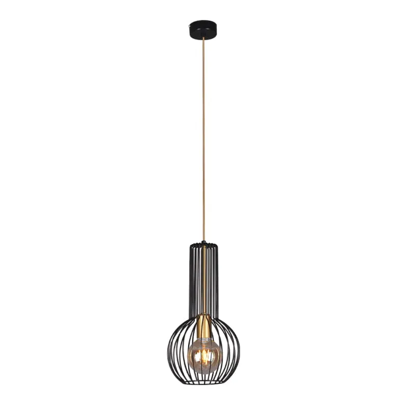 Okazja Lampa wisząca ARVI BLACK K-4520 Czarny, złoty 1 źr., E27, 15W LED - Kaja