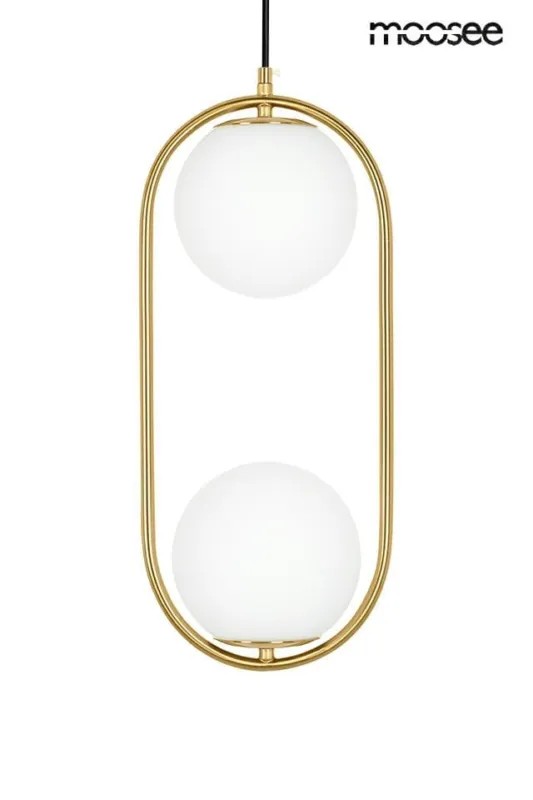 Super okazja Lampa wisząca AURELIA TWIN złota – Moosee