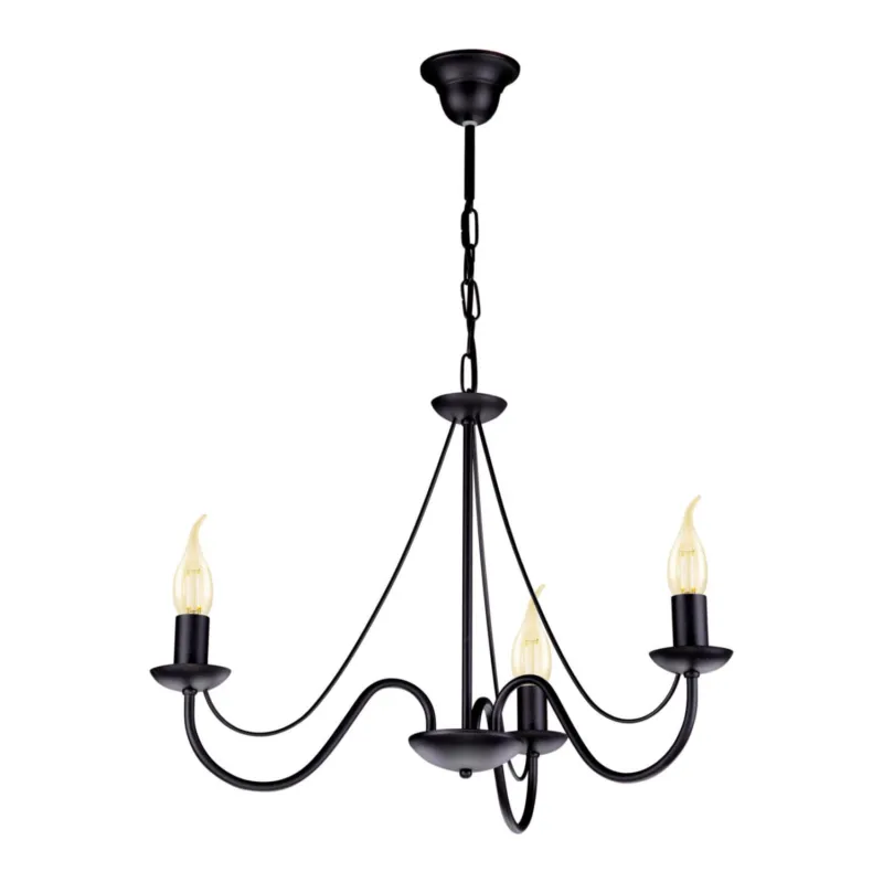 Kup online Lampa wisząca BARTEZ K-3990 Czarny 3 źr., E14, 10W LED - Kaja