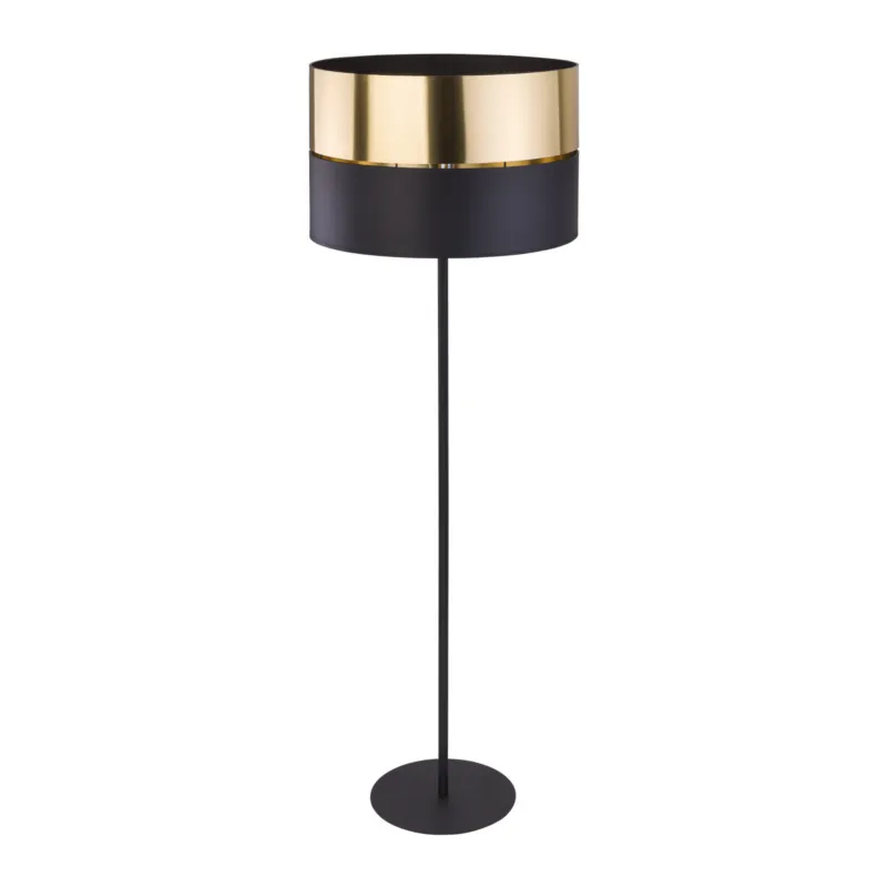 Premium Lampa podłogowa Hilton Black/Gold 1x E27 - TK Lighting