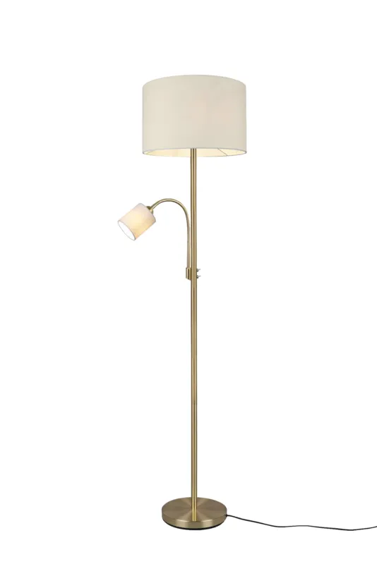 Zamów teraz Lampa podłogowa Hotel złoty i odcienie złota, beżowy E27+E14 403900208 - Trio