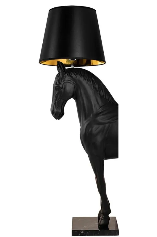 Ostatnie sztuki Lampa podłogowa KOŃ HORSE STAND S czarna włókno szklane – Moosee
