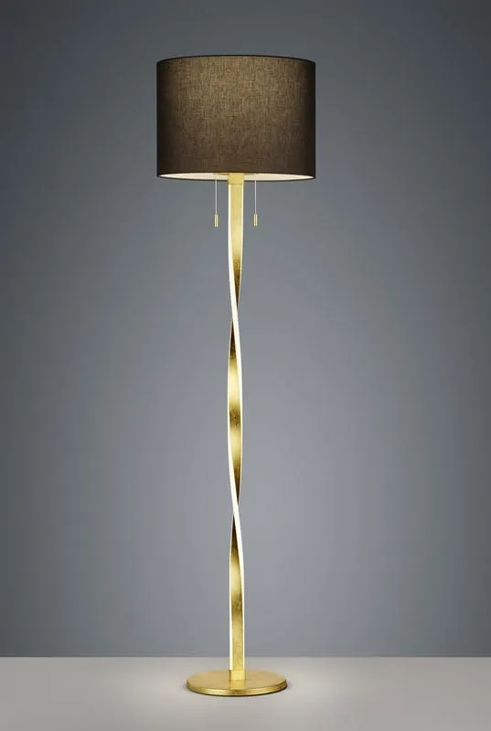 Darmowy zwrot Lampa podłogowa Nandor złoty i odcienie złota LED zintegrowany + E27 475310379 - Trio