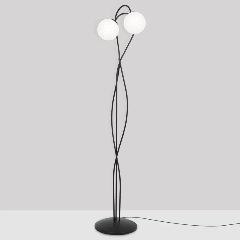 Bestseller Lampa podłogowa NELA K-5353 Czarny, biały 2 źr., E14, 10W LED - Kaja