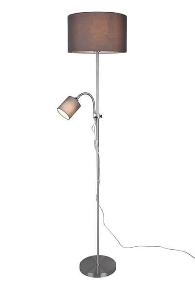 Lampa podłogowa Owen srebrny i odcienie srebra, szary i odcienie szarości E27 + E14 R40192007 - RL Bezpieczna płatność