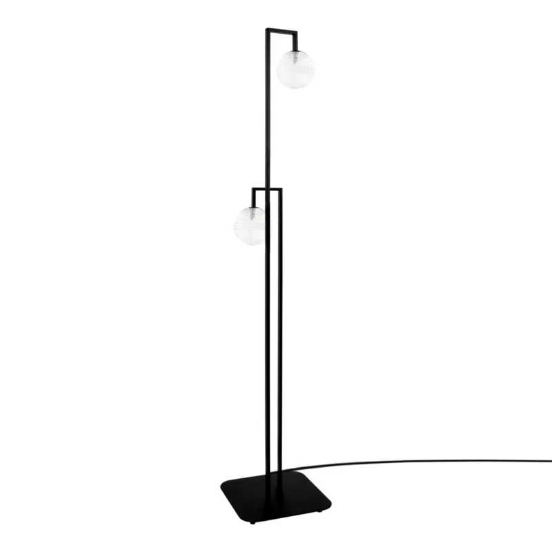 Kup online Lampa podłogowa PARMA K-5764 Transparentny, czarny 2 źr., G9, 10W LED - Kaja