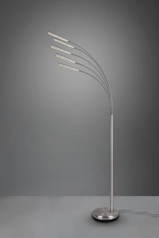 Hit sprzedaży Lampa podłogowa Reed srebrny i odcienie srebra LED zintegrowany R41031507 - RL