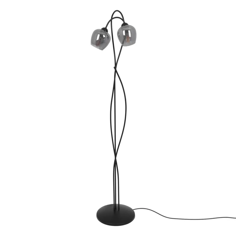 Do wyczerpania zapasów Lampa podłogowa SARA K-5198 Grafitowy, czarny 2 źr., E27, 15W LED - Kaja