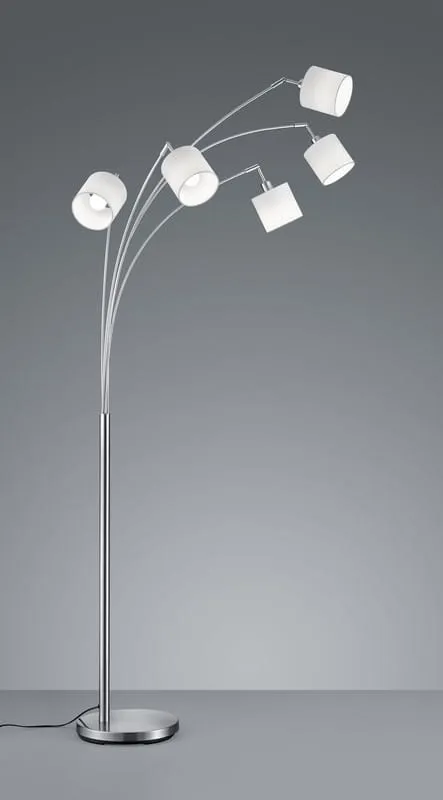 Lampa podłogowa Tommy srebrny i odcienie srebra, biały E14 R46330501 - RL Okazja