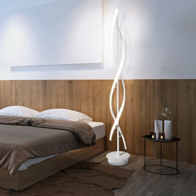 Lampa Stojąca Premium Biały + Klosz Mleczny 70W - DomenoLED Bestseller