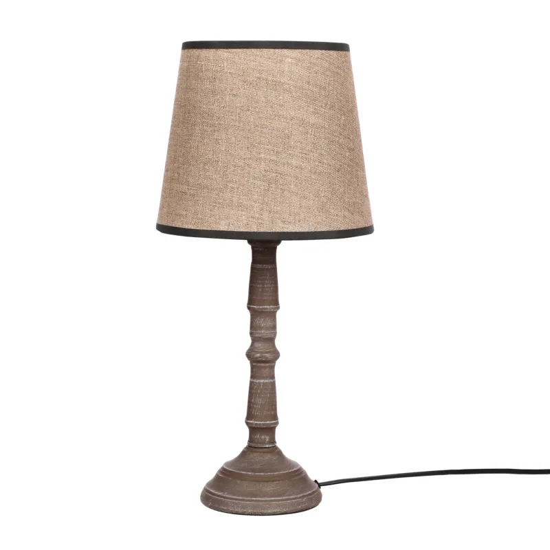 Wysoka jakość Lampa stołowa Candellux Cardinale 43 szara 1×E27
