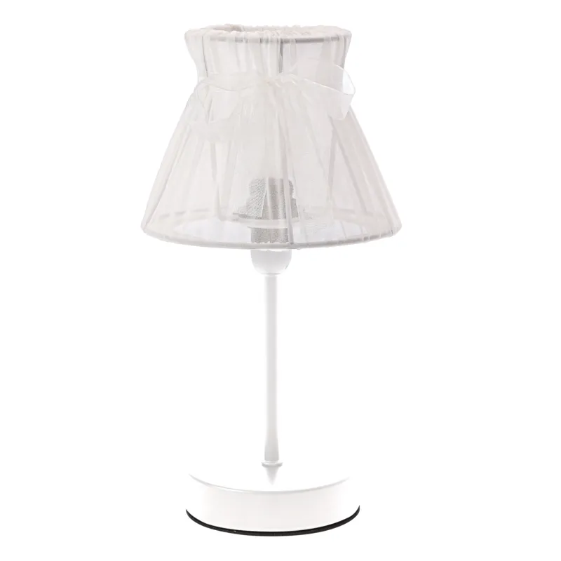 Bestseller Lampa stołowa Candellux Sigalea biała z białym abażurem 1×E14