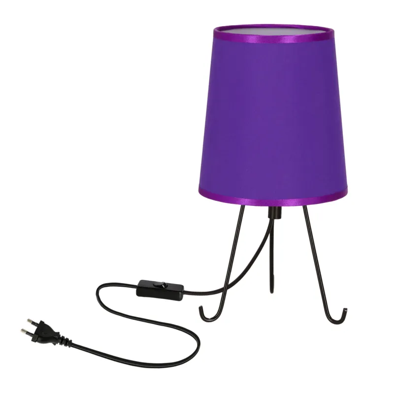 Lampa stołowa Candellux Smally 41 czarna z fioletowym abażurem 1×E14 Zniżka