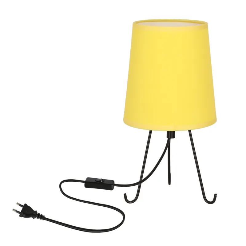 Lampa stołowa Candellux Smally czarna z żółtym abażurem 1×E14 Cena promocyjna