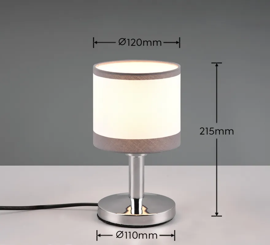 Lampa stołowa Hecaria Dl006-59551 chrom, biały E14 - RL Łatwy zwrot