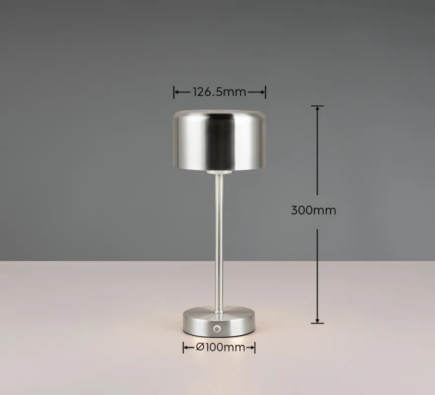 Rabat Lampa stołowa Karya Dl107-59151 nikiel mat LED zintegrowany - RL