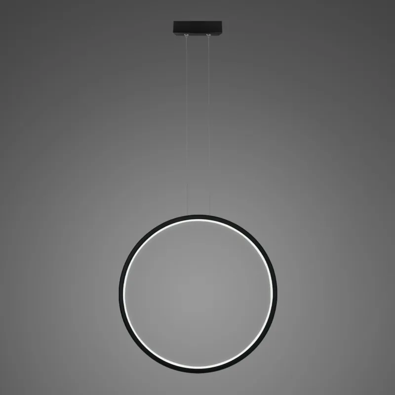 Lampa wisząca Ledowe Okręgi No.1 X 80 cm 43W 3000K czarna Altavola Design Łatwy zwrot